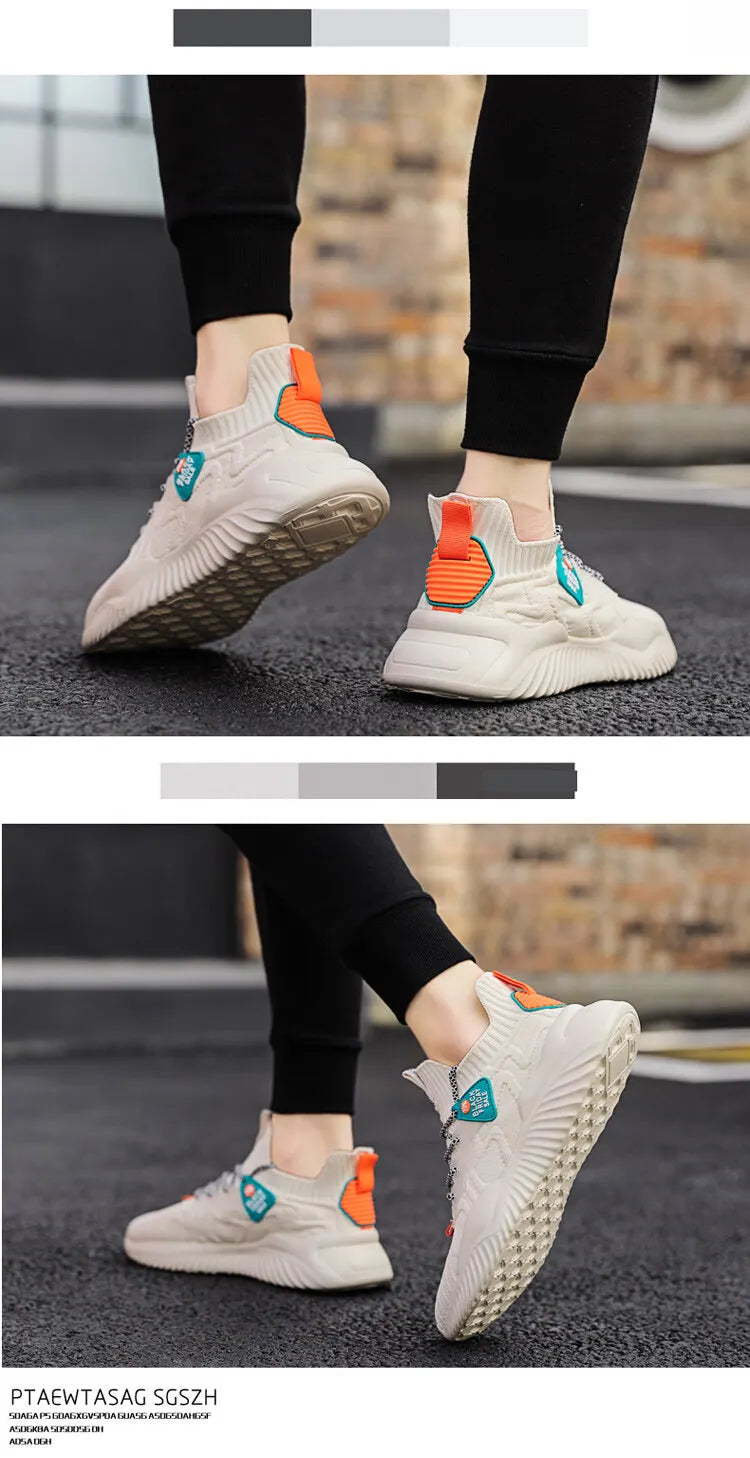 2022 Men Sneakers New Style Breathable Lace Up Men Mesh Shoes Fashion Casual No-slip Vulcanize Shoes Men Tenis Masculino