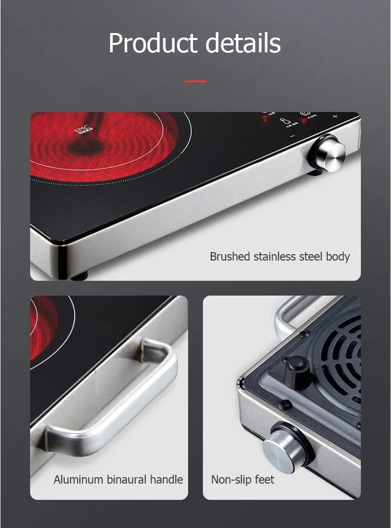 DMWD 110/220V 3500W Household Induction Cooker Electromagnetic Oven Waterproof Electric Stove Smart Touch Control Heating Plate