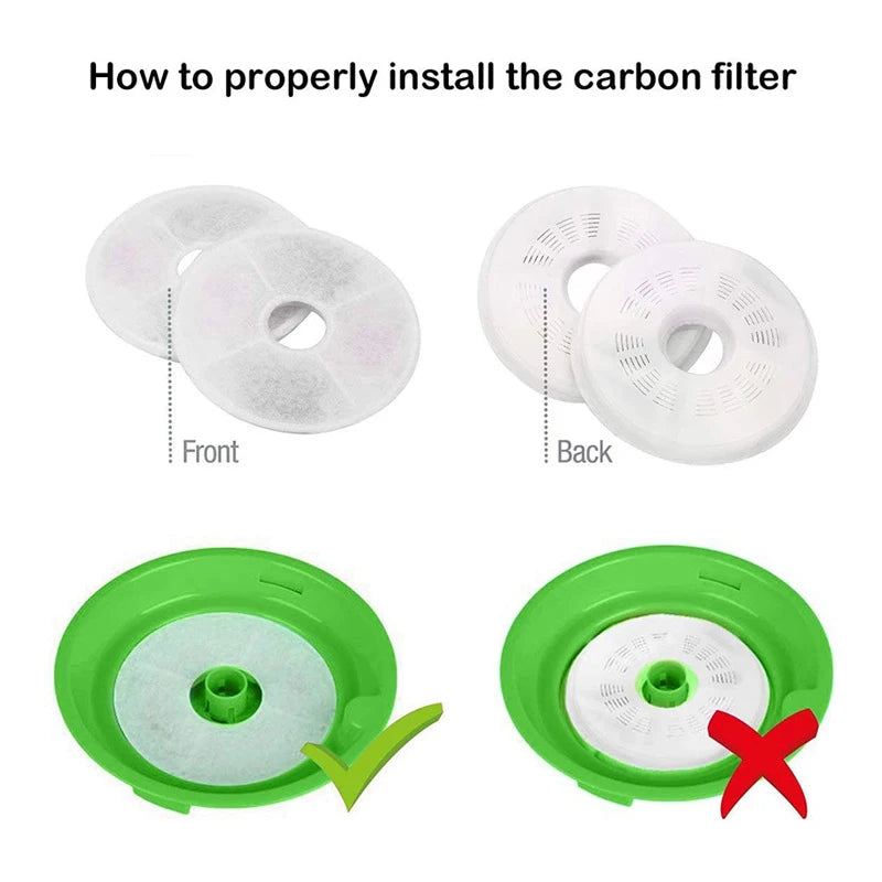 6/8PCS Activated Carbon Filter For Catit Automatic 15cm Pet Drinking Fountain Filter Kitten Water Drinking Fountain Pet Filter