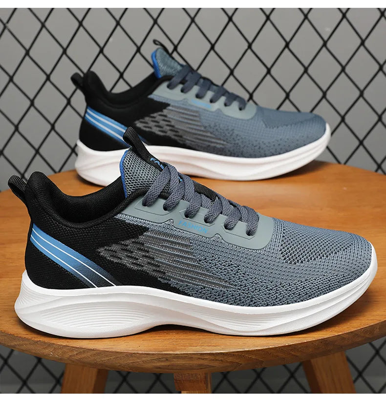 2024 Men's Shoes Spring fashion Soft sole sports single shoes flying woven Casual style men's Running shoes sneakers