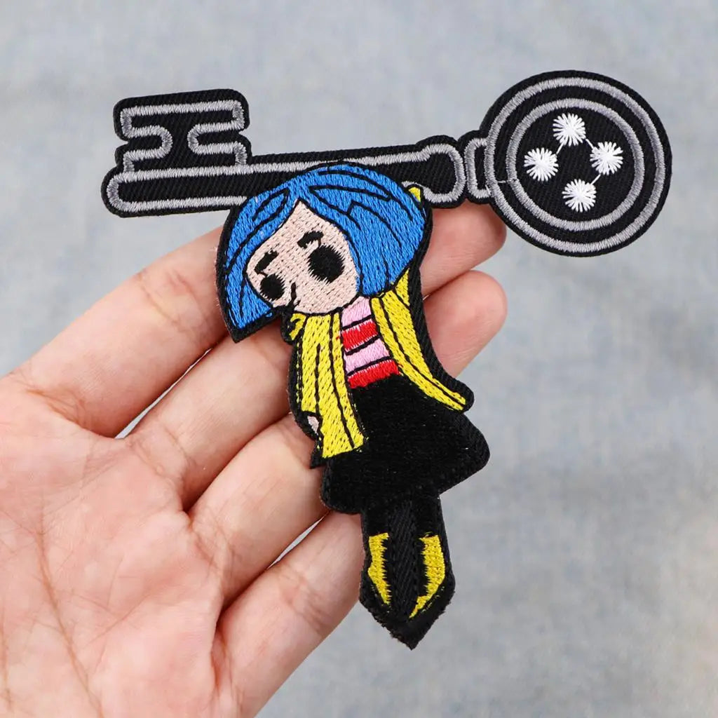Horror Killer Clown Embroidered Patches for Clothing Halloween Patches on Clothes Stickers Iron on Patches Stripes Diy Appliques