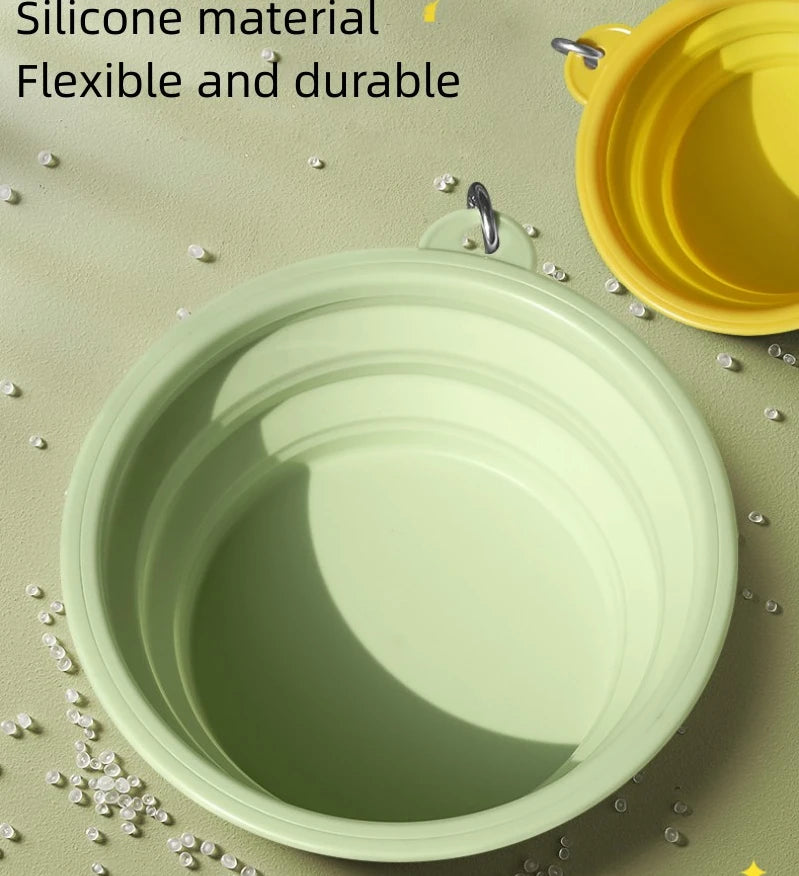 Dog Pet Folding Silicone Bowl Outdoor Travel Foldable Portable Cat Food Water Container Feeding Tray Bowl Pet Supplies