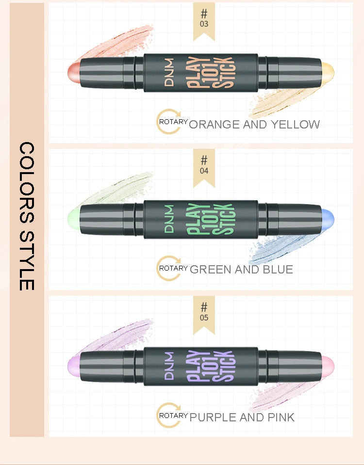 Double-head Face Foundation Concealer Pen Long Lasting Dark Circles Corrector Contour Pencil Concealers Stick Highlight Cosmetic