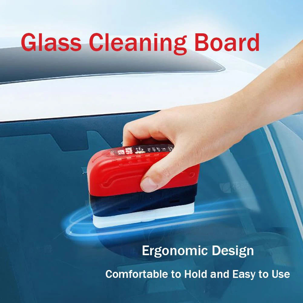 Car Windshield Cleaner Removes Dirt Oil Film Remover Car Glass Sponge Cleaning Brush Powerful Windshield Oil Film Stain Removal