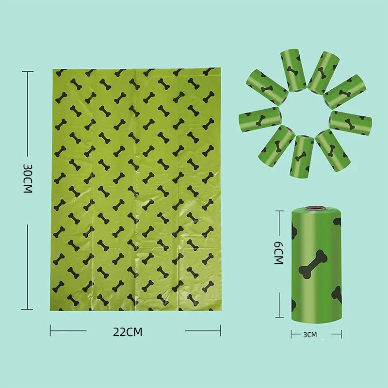 Cute Dog Poop Bags Disposable Pet Waste Bags Dog Waste Bags Design Pet Poop Clean Pick Up Bone Bag Dispenser Tools