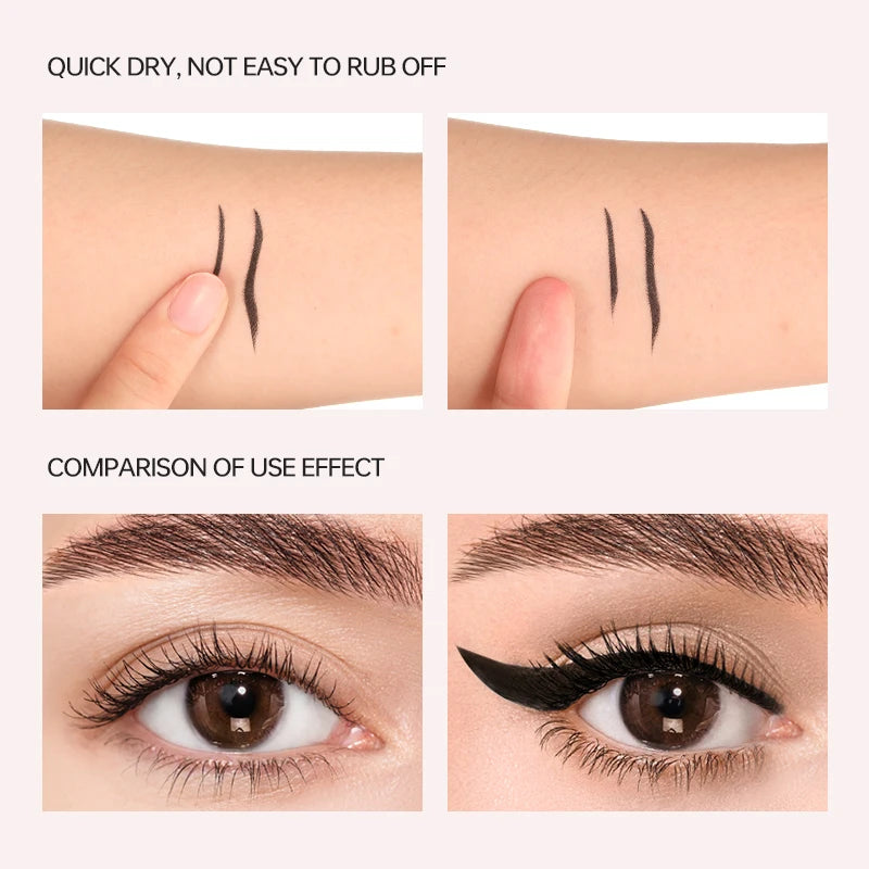 Waterproof Quick Dry Liquid Eyeliner Portable Ultra-fine Black Long Lasting Sweatproof Quick-drying Eyeliner Pencil Eyes Makeup