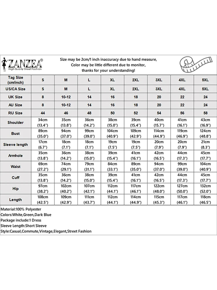 ZANZEA Women Leaves Printed Midi Dress Fashion Holiday Single Breast Vestidos 2024 Summer Short Sleeve Robe Korean Sundress Femm