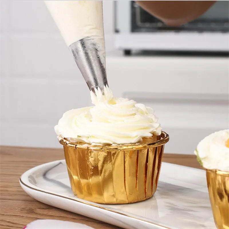 10Pcs Disposable Pastry Piping Bags Cake Decoration Kitchen Icing Nozzle Food Cup Baking Tools For