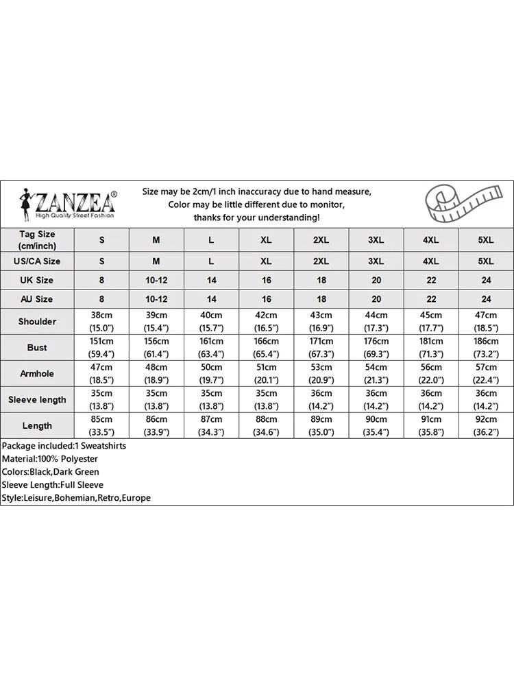 ZANZEA Fashion Split Hem Pullover Woman Casual Solid Sweatshirts Spring Long Sleeve O-Neck Tunic Tops Vintage Loose Hoodies 204