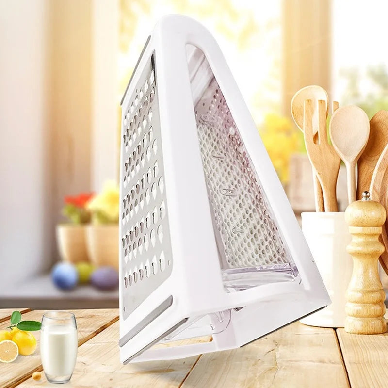 Double-sided Blades Cheese Vegetables Grater Carrot Cucumber Slicer Cutter Box Container Kitchenware Stainless Kitchen Tools