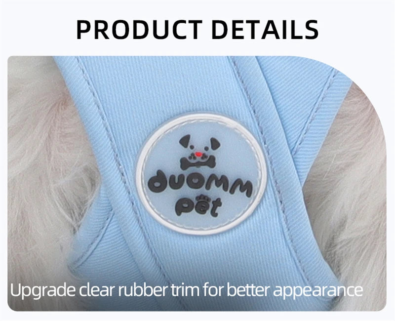 Dog Harness Leash Set Breathable Pet Chest Strap Reflective French Bulldog Vest Harness for Small Medium Dogs Puppy Collar Yorks