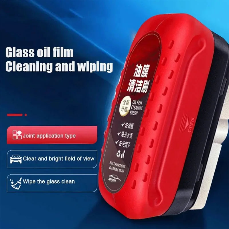 Car Window Glass Oil Brush Film Clean Brush Strong Stain-Removing Glass Wipe Front Window Rearview Mirror Brush Household Clean