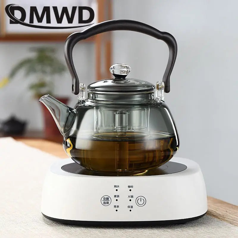 1200W Mini Electric Stove Portable Heating Furnace Cast Iron Hot Plate Coffee Milk Heater Temperature Adjustable Tea Warmer 15cm