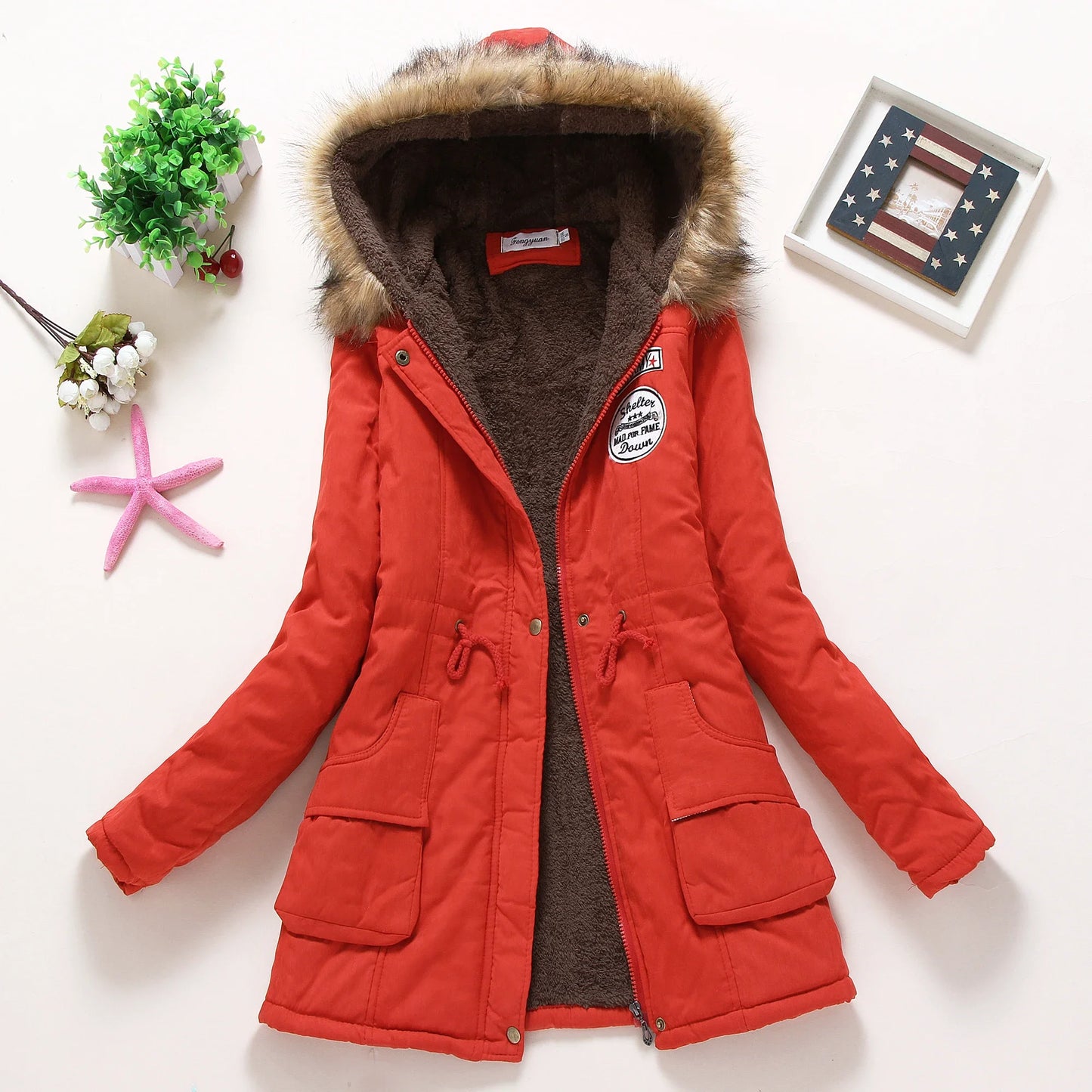Ladies Autumn Winter Clothes Women Fashion Worm Artificial Lambs Wool Hooded Coat Female Student Girls Thickening Casual Jacket