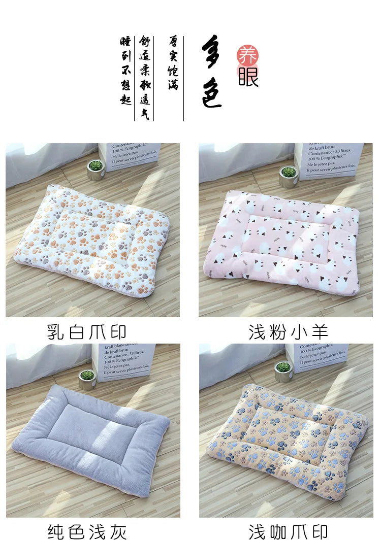 Double-sided Pet Mat Mats Short Plush Pet Sleeping Bed for Cats Small Dogs Cute Pet Pad Blanket Warm Kitten Cushion Cat Sofa Bed