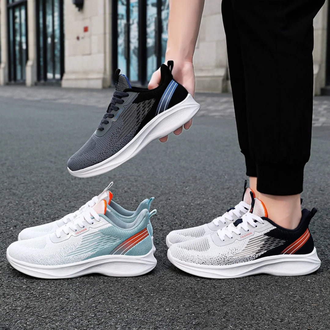 2024 Men's Shoes Spring fashion Soft sole sports single shoes flying woven Casual style men's Running shoes sneakers
