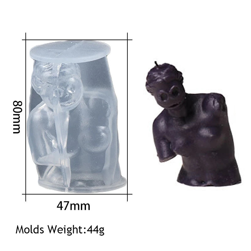 Halloween Ornament Candle Silicone Mold DIY Handmade Epoxy Resin Pumpkin Tombstone Triple Skulls Wax Craft Molds Party Supplies