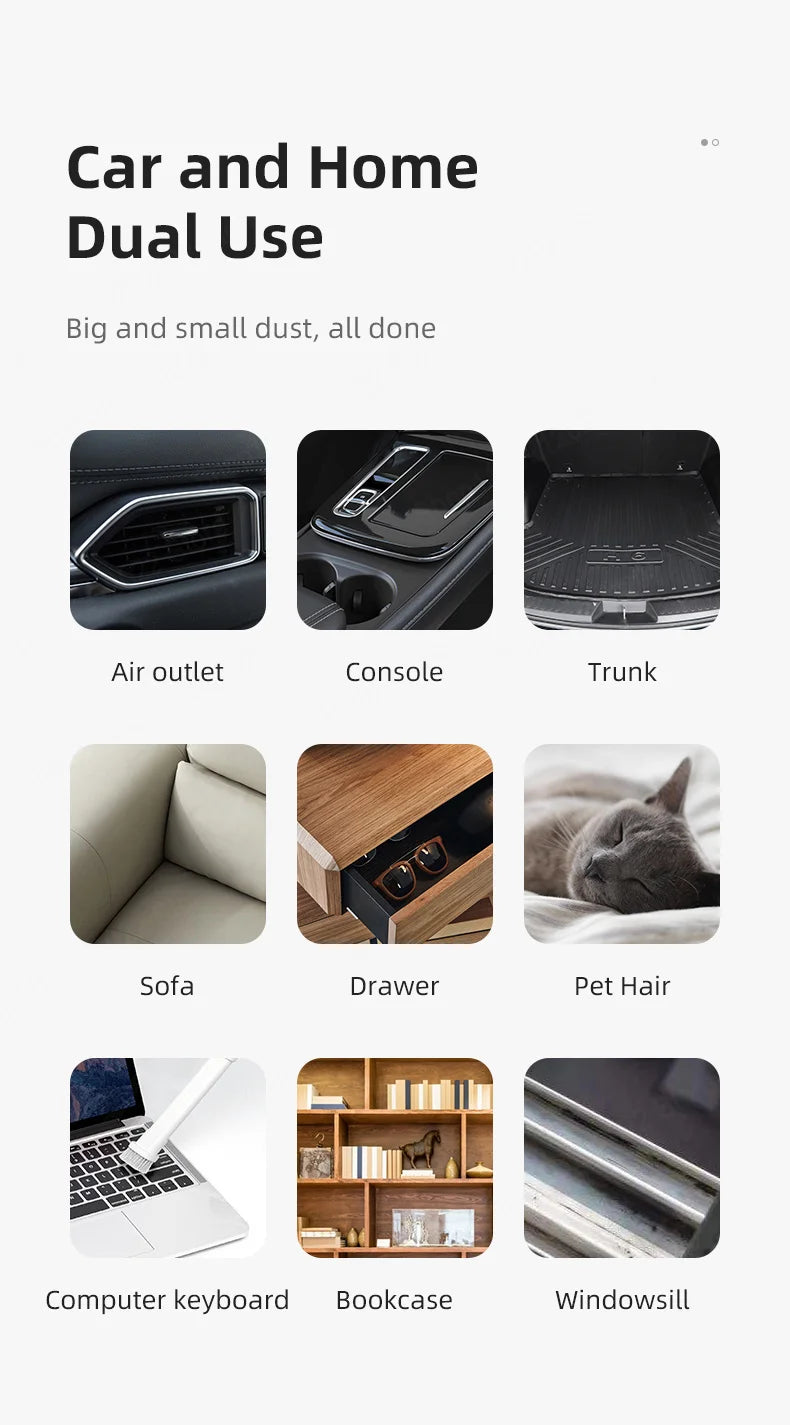Xiaomi MIJIA 39800PA Wireless Car Vacuum Cleaner 3 in1 Automobile Vacuum Clean Portable Vacuum Cleaner Handheld Dust Catcher