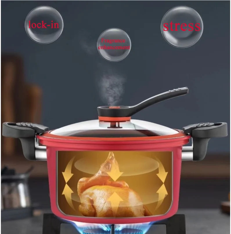 3.5L Pressure Cooker Soup Meat Pot Rice Cooker Gas Stove Micro Pressure Cooker Stew Pot Non-Stick Cooking Pots Kitchenware