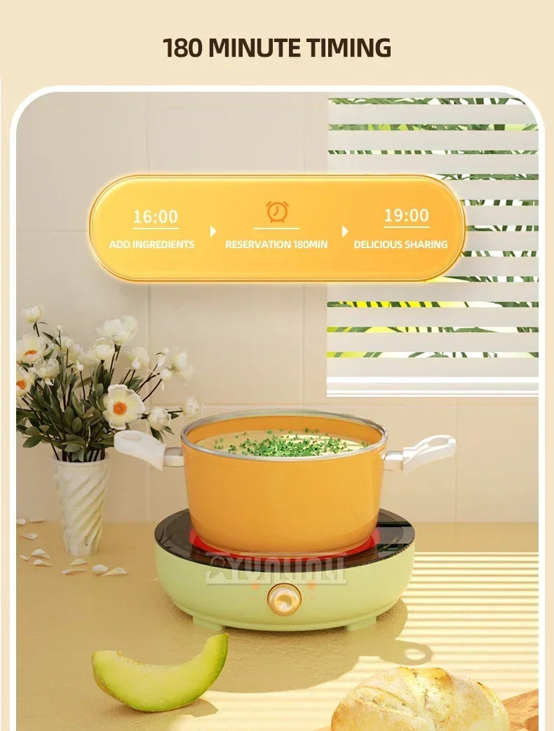 Portable Electric Induction Cooker 2000W Round Electromagnetic Oven Household Tea Boiling Stove