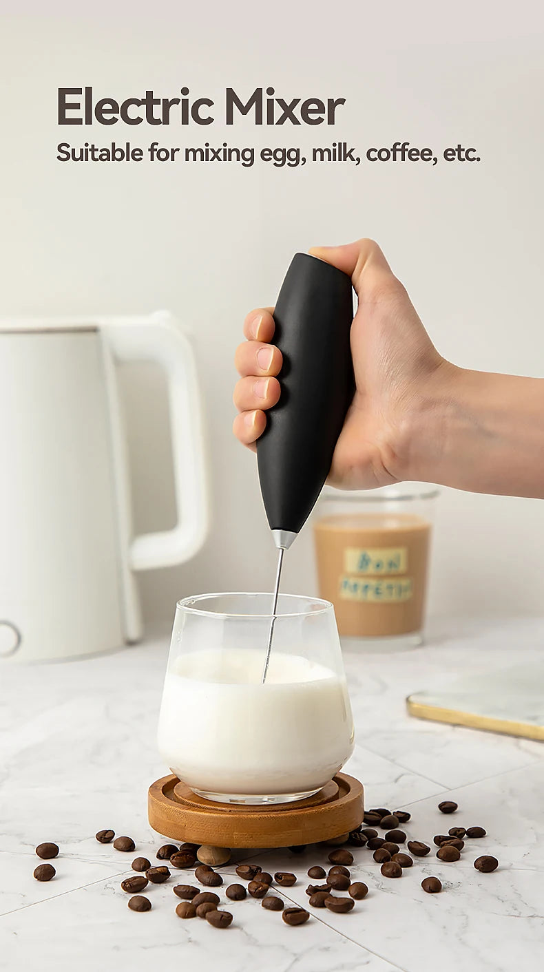 1PC Electric Egg Beater Milk Frother Wireless Handheld Coffee Cappuccino Frother Household Mini Whisk Mixer