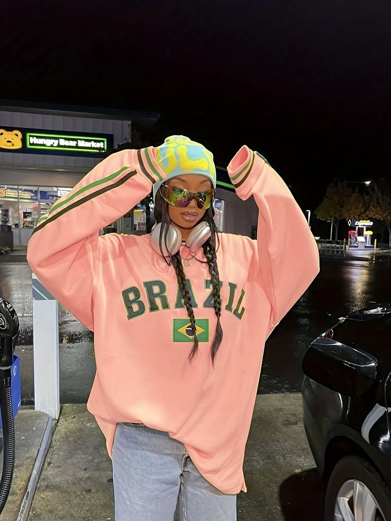 Y2K Hoodies Women Harajuku Letter Print Loose Sweatshirt Hip Hop Punk Long Sleeve Pocket Men Tops Sweatpant Streetwear Clothing
