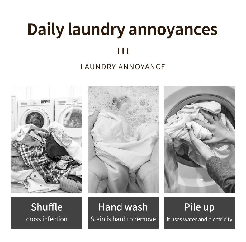 Folding washing machine 9L large capacity portable mini small washing machine underwear socks retractable automatic washing