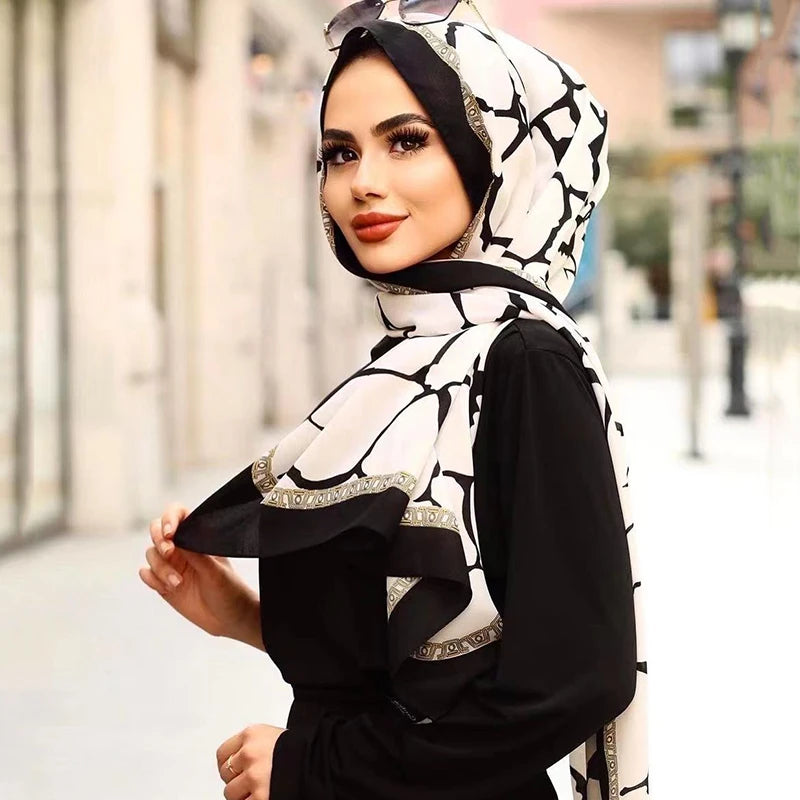 Muslim Modest Chiffon Abaya Hijab Jersey Hijabs For Woman Abayas Scarf Islamic Dress Women Turbans Long Turban Instant Head Wrap