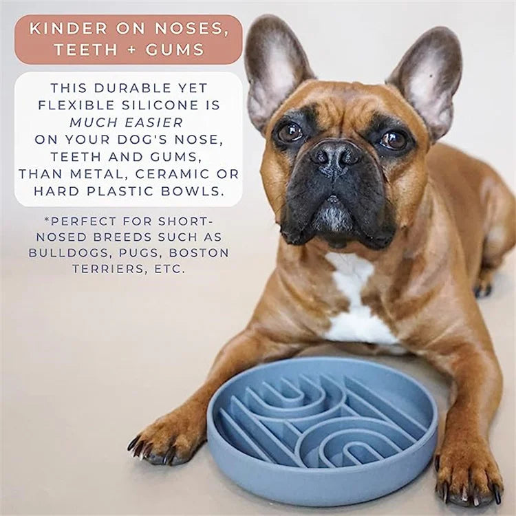 Pet supplies Slow Food Bowl Cat Anti-Knockover Anti-Slip Food Bowl Puppy Anti-choking Silicone Toy Food Plate
