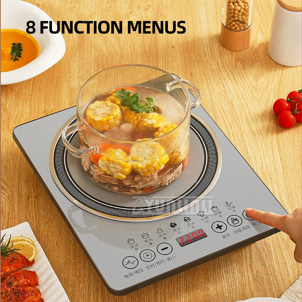 2200W Commercial Induction Cooker Household Multi-Functional Energy Saving Induction Cooker