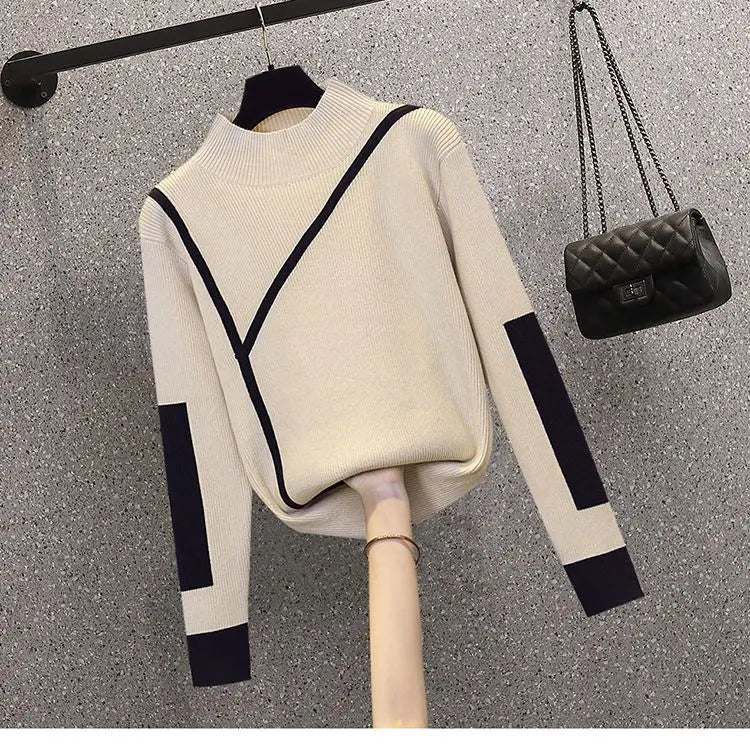 Fashionable Women's Set 2023 Autumn/Winter New Korean Edition Style Design Sense Knitted Sweater Casual Pants Two-piece Set