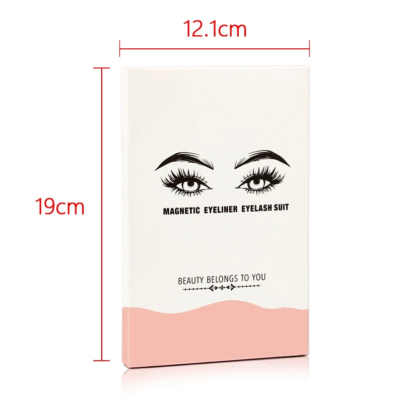 Magnetic Eyelashes Set 3/4/5/10 Pairs Natural Magnet False Eyelashes Makeup Kit Reusable Soft Mink Lashes Eyelash Extension Tool