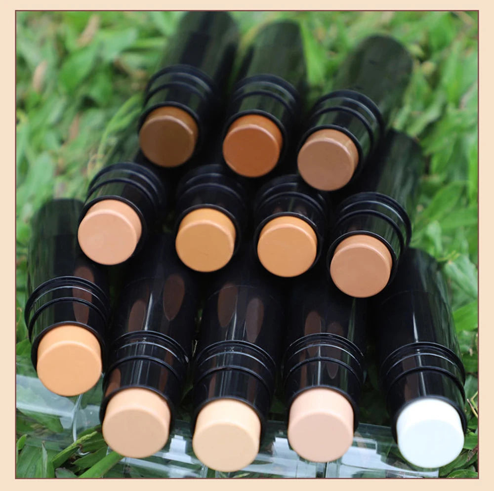 Double-headed Concealer Stick Private Label 2in1 Repairing Brightens Skin Tone Waterproof Sweatproof Trimming Face Makeup Custom