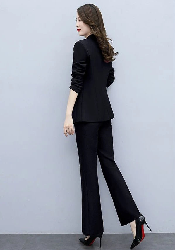 Outfit Wide Leg Trouser Suit Blazer and Womens 2 Pant Sets White Two Piece Set Pants for Women Formal Business Sexy Classy Xxl D
