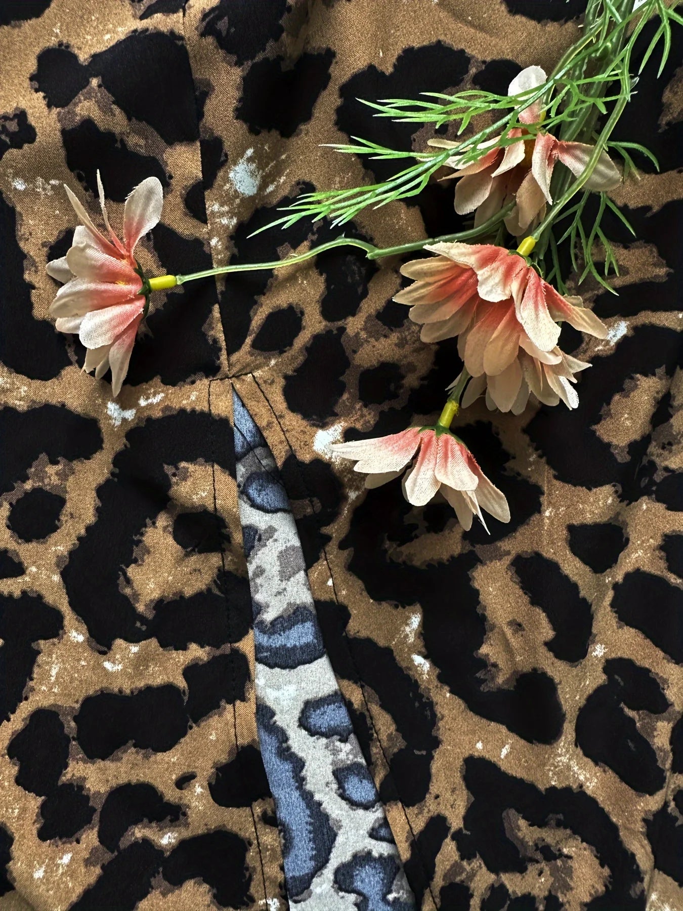 Plus Size Leopard Print Flared Maxi Skirt Perfect for Spring & Summer - Womens Casual Flowy Skirt for Regular Figures