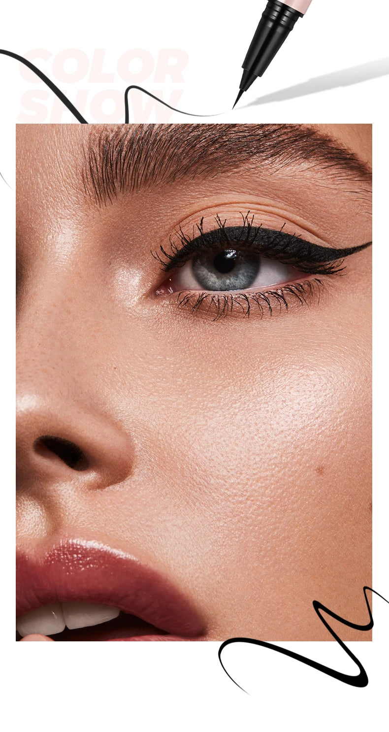 Waterproof Quick Dry Liquid Eyeliner Portable Ultra-fine Black Long Lasting Sweatproof Quick-drying Eyeliner Pencil Eyes Makeup
