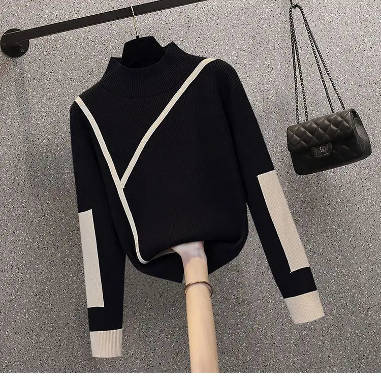 Fashionable Women's Set 2023 Autumn/Winter New Korean Edition Style Design Sense Knitted Sweater Casual Pants Two-piece Set