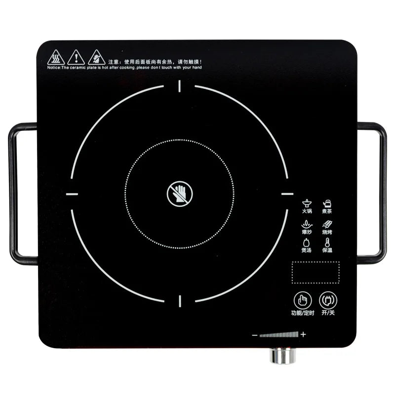Household Electric Ceramic Stove Touch-type Commercial High-power 2200W Induction Cooker Light Wave Hot Pot Does Not Pick Pot