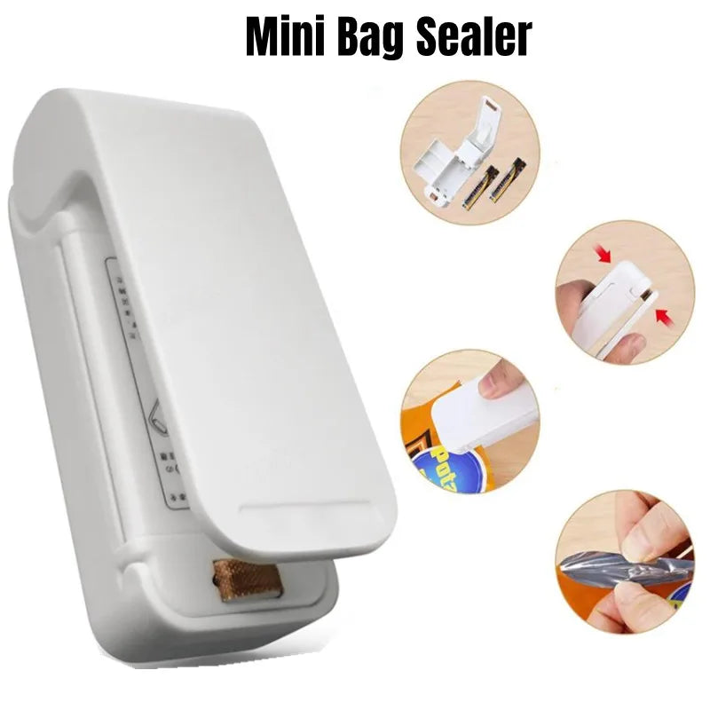 1PC Mini Sealing Machine Small Household Plastic Sealing Machine Portable Hand Pressure Plastic Bag Sealing Machine