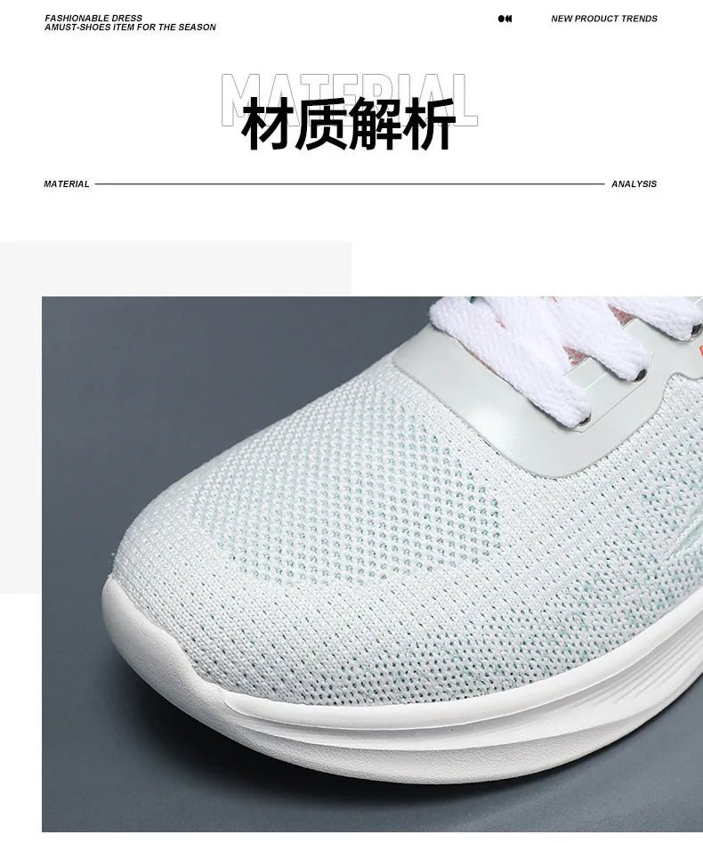 2024 Men's Shoes Spring fashion Soft sole sports single shoes flying woven Casual style men's Running shoes sneakers
