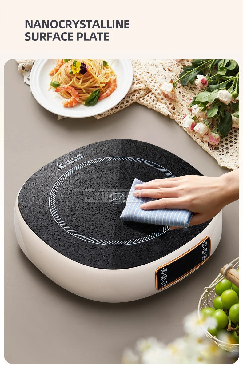 Smart Induction Cooker 3500W Electric Heating Furnace Water Boiler Cooking Plate Fogao