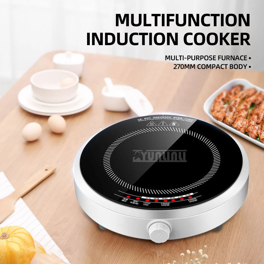 Kitchen Smart Cooktop Portable Induction Cooker Household 2200W Inductions Kochplatte High Power Fogao