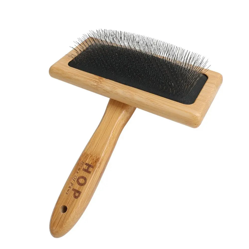 Natural Bamboo Handle Comb and Stainless Steel Hair Brush Dogs Cats Pets Accessories Tools Open Knot Pet Combs Durable Dense