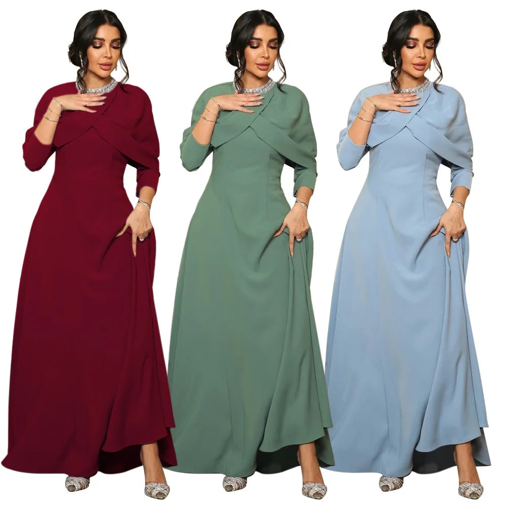 Eid Muslim Abaya for Women Party Dresses Jalabiya Dubai Abayas Kaftan Islam Modest Vestidos Ramadan Morocco Arab Long Robe