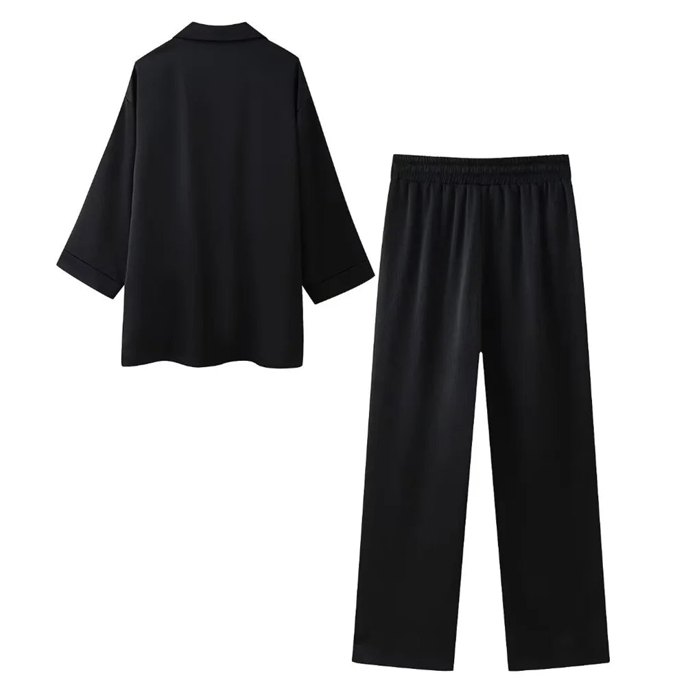 Spring and Summer Women's Jacket Pants Set