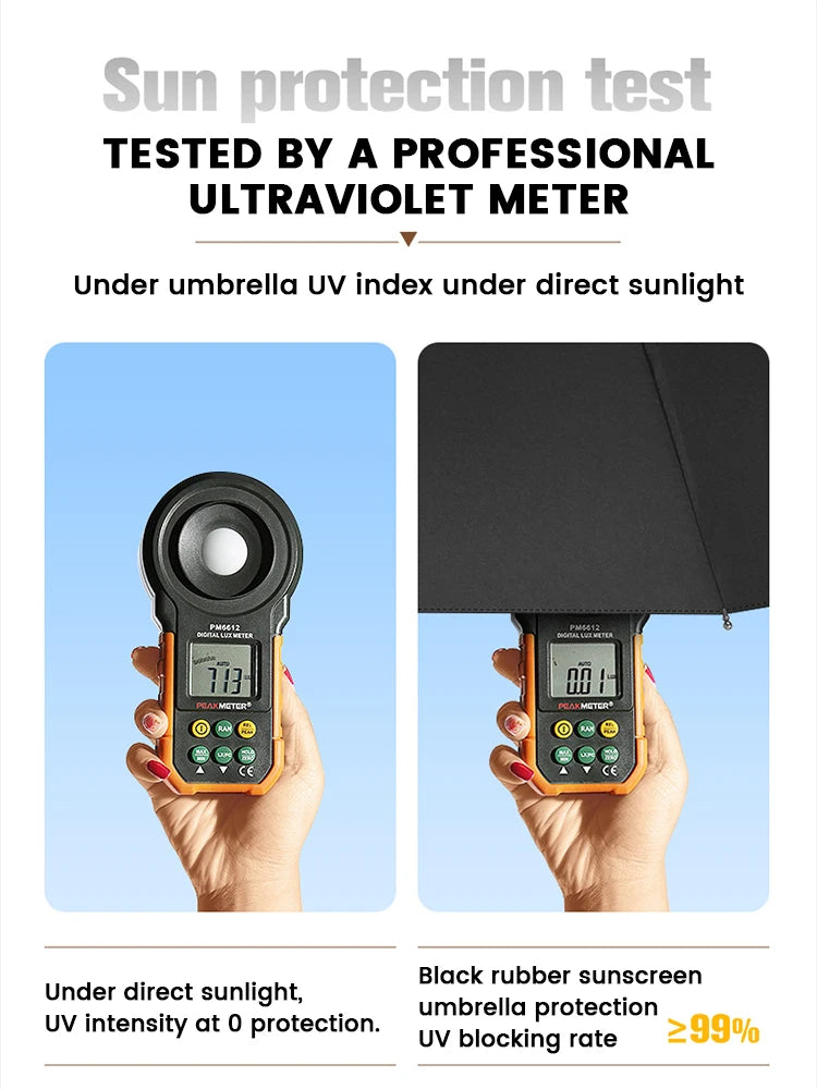 12 Bone Black Glue Fully Automatic Umbrella With Thick And Durable Keel Three Fold Umbrella UV Resistant Folding Umbrella