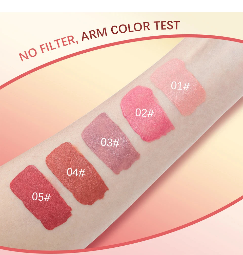 7.5ml Matte Liquid Blush Velvet Blusher Orange Peach Face Pigment Lasting Beauty Natural Cheek Tint Cream Waterproof Blush