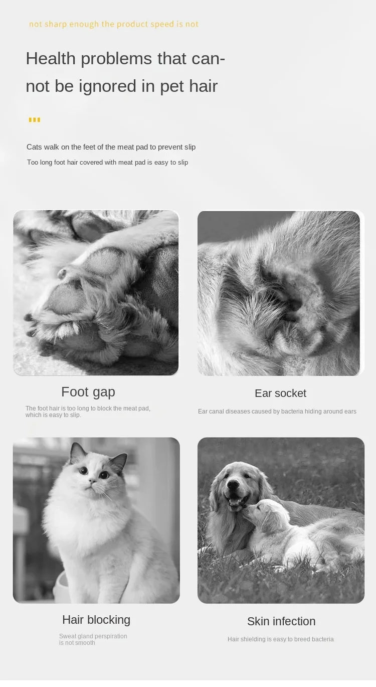 Dog Hair Trimmer Electric Dog Cutter Professional Pet Foot Hair Trimmer Cat Grooming Hairdresser Scissors Butt Ear Pedicator