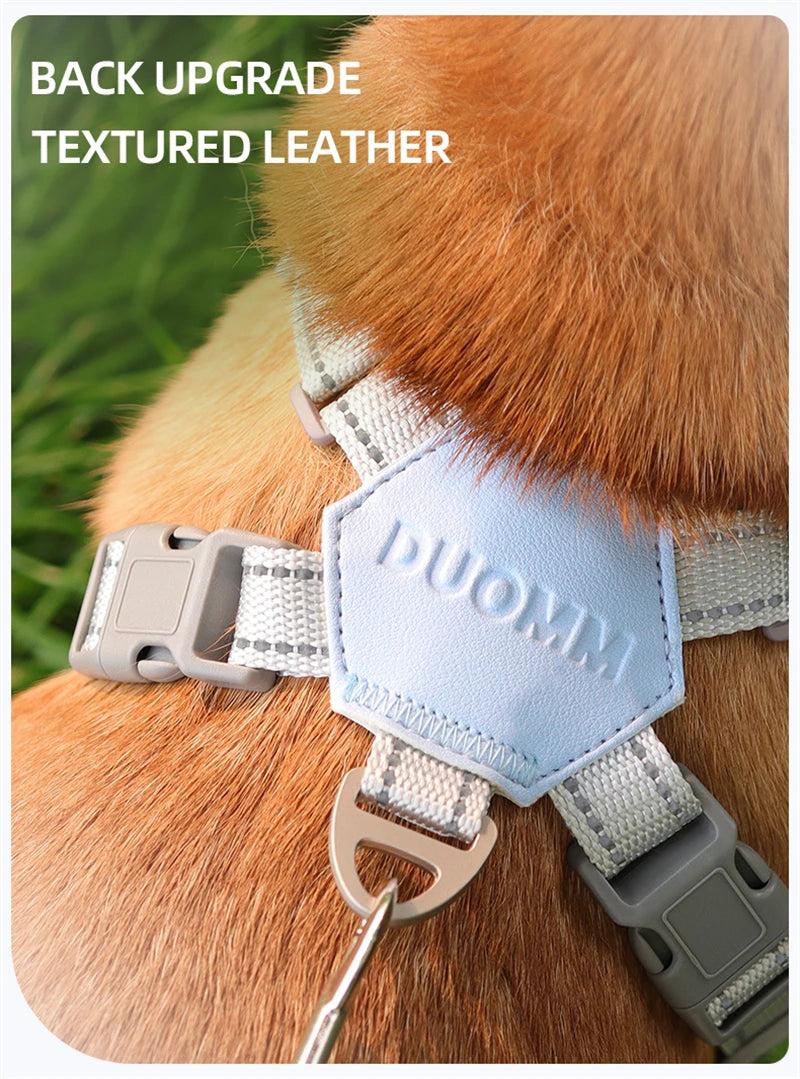 Dog Harness Leash Set Breathable Pet Chest Strap Reflective French Bulldog Vest Harness for Small Medium Dogs Puppy Collar Yorks