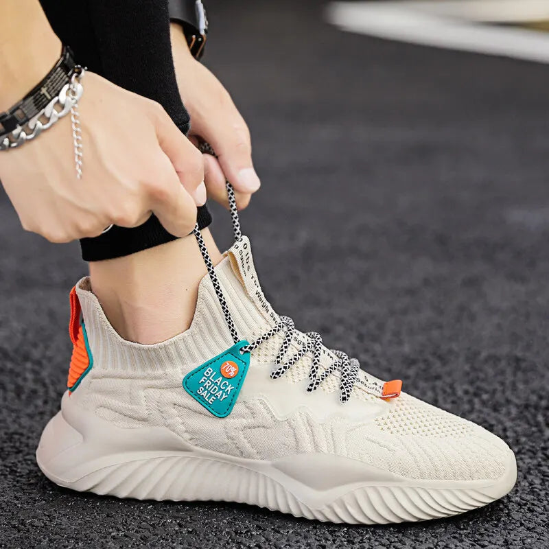 2022 Men Sneakers New Style Breathable Lace Up Men Mesh Shoes Fashion Casual No-slip Vulcanize Shoes Men Tenis Masculino